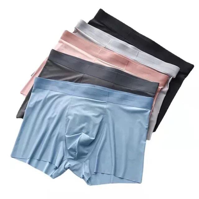 Ck Imported Underwear Ultra Soft Ice Silk Trunk, Nylon Lycra Underwear for Men and Boys (Pack of 5)