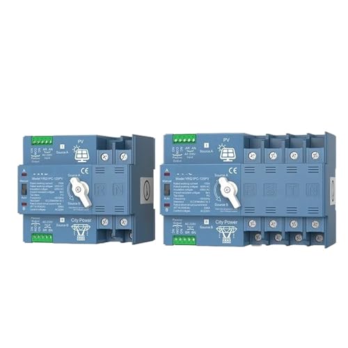 ATS commutateur de transfert automatique monophasé 2P 125A 220V pour générateur et onduleur solaire