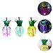 3pcs Pineapple Cups Luminous Fishbowl Cups with Lids and Straw Glowing Summer Party Cups Plastic Pineapple Cups Tutti Party Decorations