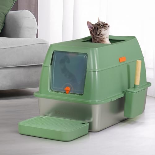 Arenero metálico XL cerrado para gatos BOWHAUS miniatura 1