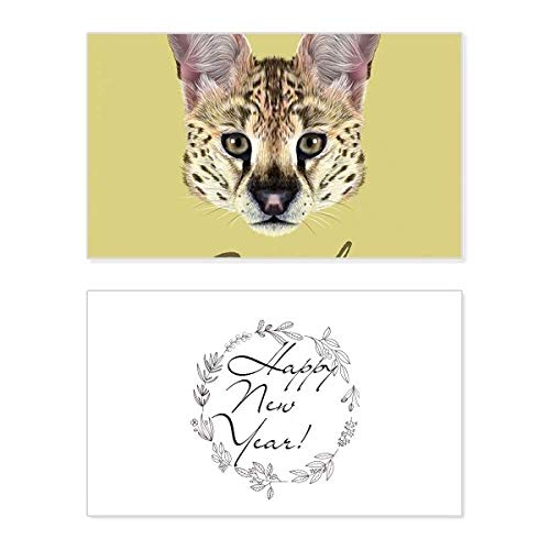 Tarjeta conmemorativa de Año Nuevo para regalo exclusivo con mensaje de bendición de animales