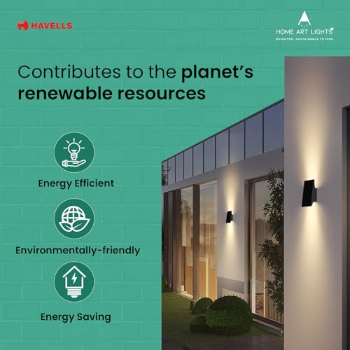 Image of Havells Solar Wall Washer (LED Radiant Rays 1.5W IP54 Solar WALLWSR)