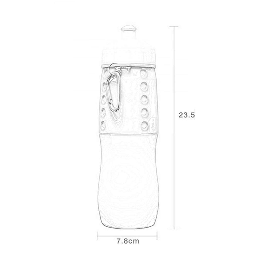 Bottiglia d'Acqua Pieghevole, Alta capacità for Il Fitness A Prova di Caduta E Portatile Bicchiere d'Acqua in Silicone (4 Colori)