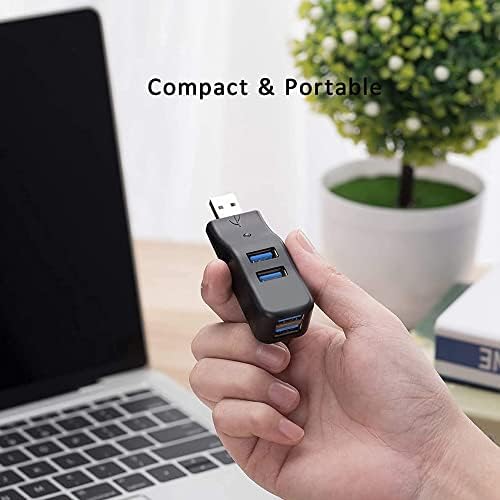 USB hub,Mini USB 3.0 Hub ortable Adapter High speed Expansion Multi USB Hub Splitter Lead Adapter Cable For PC Laptop,Desktop,XPS,Macbook,Surface Pro,USB Flash Drives,Mobile HDD (4 port)