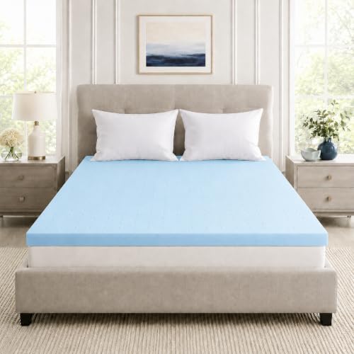 IULULU Mattress Topper King, 3 Inch Gel Memory Foam Bed Topper...