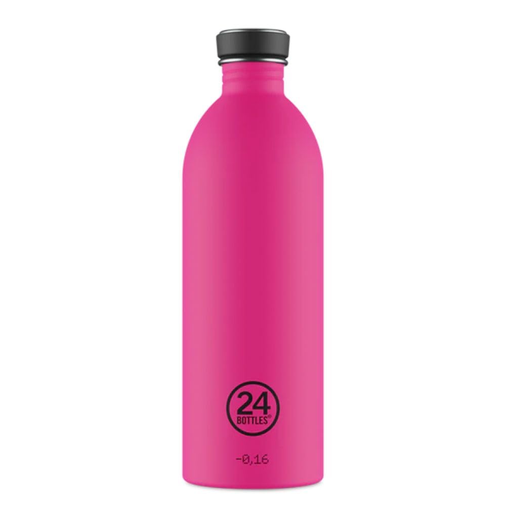 24Bottles Urban Bottle - 1 Litre Stainless Steel Water Bottle, 100% Airtight, Lightweight, Leak-proof, BPA Free, Italian Design