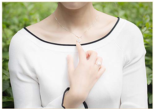 Women's Jewelry 30% Silver White Copper Silver Plated Daisy, Cherry Flower Inlaid Drill Necklace4