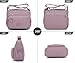Pealwel Women Shoulder Handbag Roomy Multiple Pockets Bag Ladies Crossbody Purse Tote Top Handle Satchel(Pink)