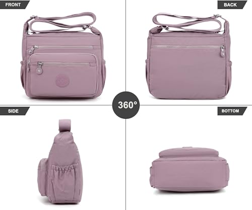 Image of Pealwel Women Shoulder Handbag Roomy Multiple Pockets Bag Ladies Crossbody Purse Tote Top Handle Satchel