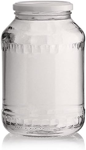 Stock glass 10 Liter (5x2L) with Lid – 5X2000ML Mirror Lens – for storing food or for Decoration