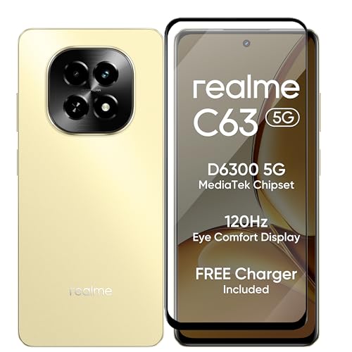 Image of SPAZY CASE Realme C63 5G Ultra Premium Adavnced Glue UV Curved Tempered Glass | HD clarity Full Edge Protection With Installation Kit for Realme C63 5G