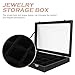 BESPORTBLE Transparent Jewelry Box with Lid Dustproof Storage Case for Rings Earrings Necklaces Fashionable Display Organizer for Home Dressing Table and