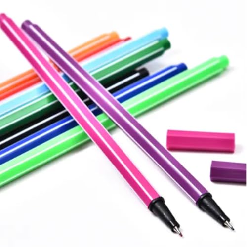 Kit Caneta Fine Line Cores Ponta Fina 0.4mm Tinta Kit 24 Cores Caneta Colorida Ponta Fina 0.4 Cores