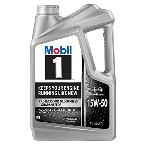 Image of Mobil 1 Advanced Full Synthetic Motor Oil 15W-50, 5 Quart (Pack of 2)