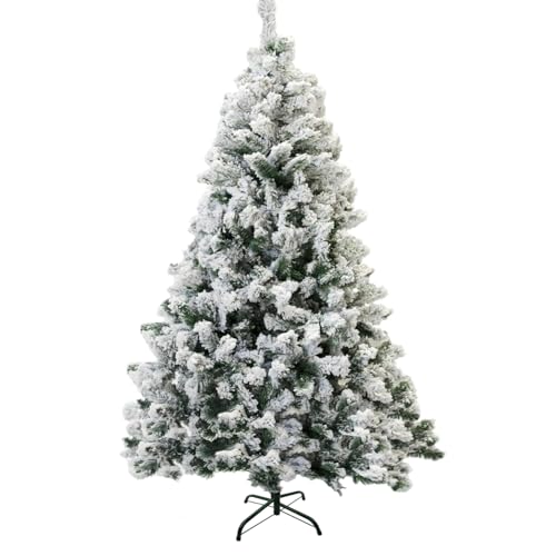 Azorex Árbol de Navidad Artificial Material PVC Soporte de Metal 150/180/210/240cm (Nevado, 180CM)