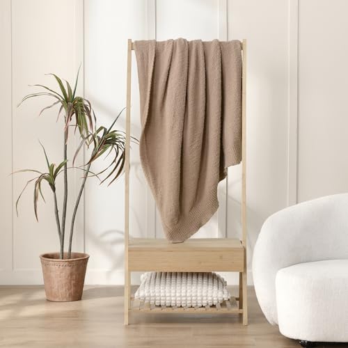 Jooja Knit Throw Blanket Super Soft Warm Blanket For Couch Lightweight Fluffy Blanket For Bed Sofa 50X60 Inches Dusty Rose thumb #4