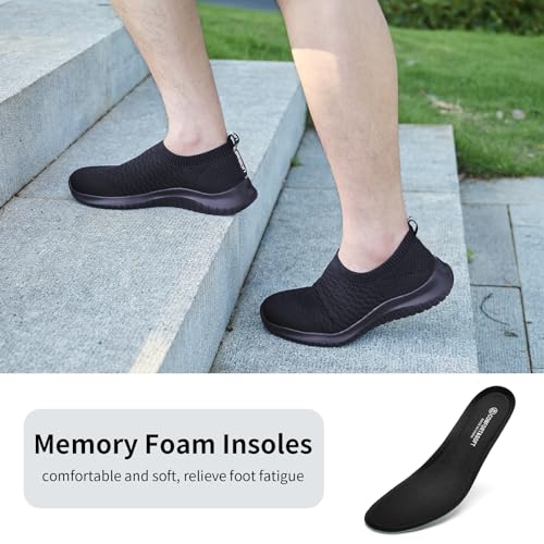 TIOSEBON Men's Slip On Walking Shoes Knit Mesh Tennis Sneaker3