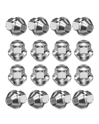 RUIZHI 16 pcs Alloy Wheel Nuts - M12x1.5 | 19mm Hex with Taper Washer - High-Strength Lug Nuts Compatible with Ford F-150/Escort, Ford Fiesta Focus Fusion, for Lincoln (Set)
