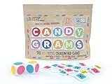 CANDYGRAMS The Colorful Crossword Word Game – Spelling Crossword & Anagram, Fun Family Game, 2-4 Players, Game Night & Travel Games for Adults & Kids, Educational Fast Paced Game, Ages 7+