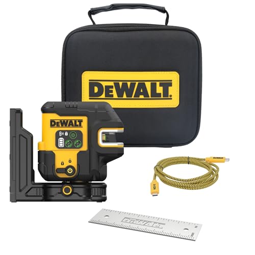 DeWalt DCLE14221GB USB rechargeable cross-line and 2-spot laser, green