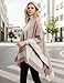 OWIF Women's Shawl Wraps Open Front Poncho Cape Oversized Sweaters Casual Cardigan Shawls for Fall Winter, Border Design-01-Khaki