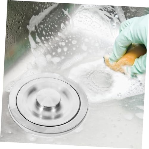 Colador para fregadero de acero inoxidable con cubierta de cesta profunda miniatura 7