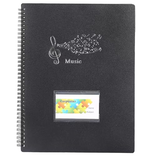 Sheet Music Folder 20 Sleeves 40 Pages Blanks Spirals Sheet Music Binder Organizers Band Sheet Music Holder