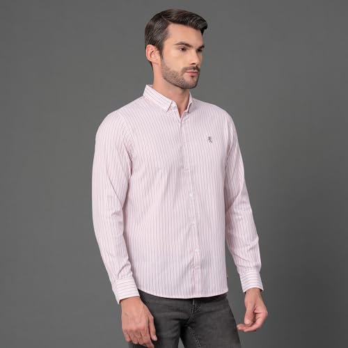 Image of Red Tape Striped Regular Fit Shirt For Men | Comfortable & Stylish