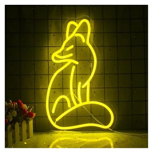Enseigne lumineuse Renard pour décoration murale et veilleuse LED de chambre d'enfant