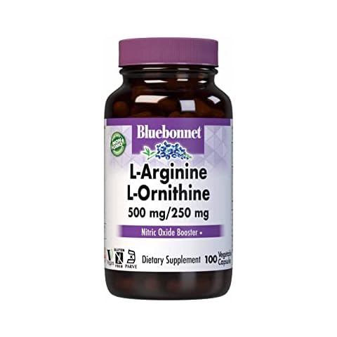 Bluebonnet Nutrition L-Arginine 500mg/L-Orinithine 250mg Cover