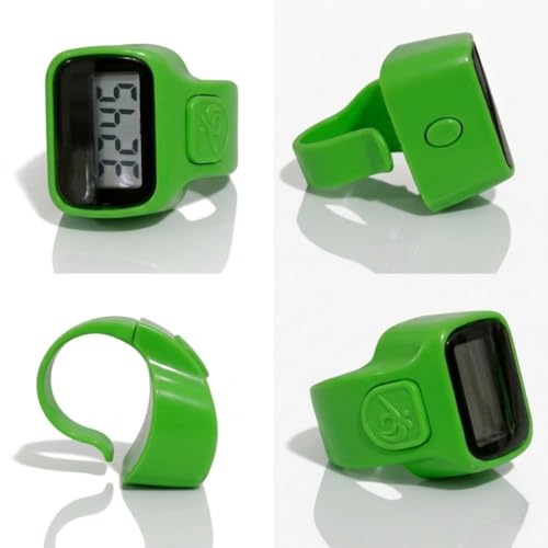 Image of Digital Finger Ring Counter, LCD Display, LED Back Light in Display, up to 99999 (Pack of 1- Any Random Colour Will Be Sent As Per Availability) (Parrot Green)