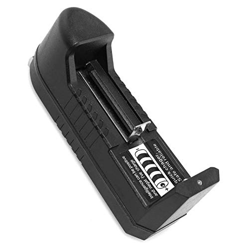 DGZZI 3.7V Single Slot Rechargeable Battery Charger for 18650 18350 16340 14500 14000 Li-ion Battery