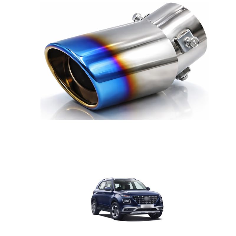 Universal Chrome Exhaust Tip, 1.5"–2.1" Inlet, Stainless Steel, Adjustable Car Muffler Decorative Tip, Fits Pipes Straight Pipe Kit Car Exhaust Tube Comfortable With Ven-ue-image-44