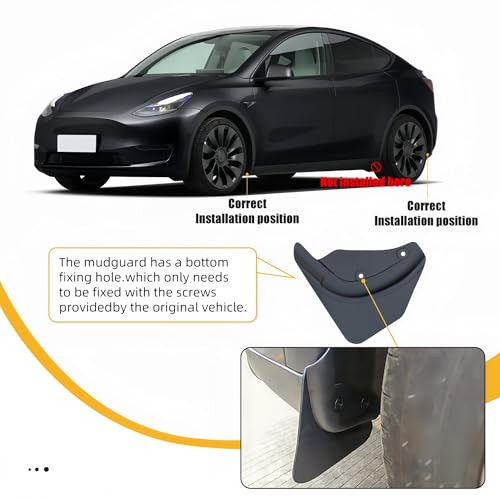 Garde-boue pour Tesla Model Y évite les éclats de peinture sur carrosserie