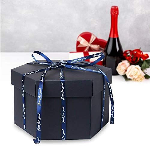 LinTimes Explosion Box, 6 Faces Creative Handmade DIY Photo Album Surprise Customized Gift Box for Christmas Valentine Wedding Birthday Anniversary Mother's Day for Friend Teacher