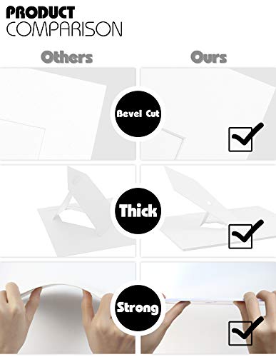 Golden State Art Cardboard Paper Picture Frame For 8X10 Photo, 3/16 Inches Thickness, Includes 10 Clear Bags (White, 10 Pack) #TOP3