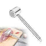 Martillo Ablandador De Carne, Profesional Mazo para Carne Ablandador de Carne, Martillo Ablandador de Carne de Aluminio Resistente de Doble, Para Bistec, Pollo, Pescado, Cerdo, Buen Agarre