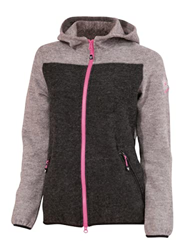 Womens Zoya Hood - Wolljacke Gr 36 schwarz grau