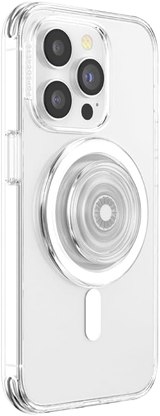 Vista 4 de PopSockets Agarre para teléfono MagSafe con soporte, soporte magnético, parte superior intercambiable, sujeción segura para fundas MagSafe