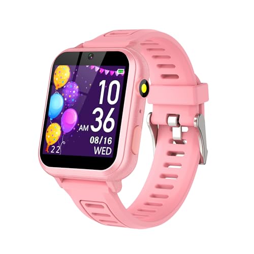 Tixpc Kids Smart Watches Girls with Camera Music Player Pedometer Alarm Clock Games Calculator Flashlight 12/24 hr Toys for Ages 3-12 Years Old.Birthday Gift for Girls