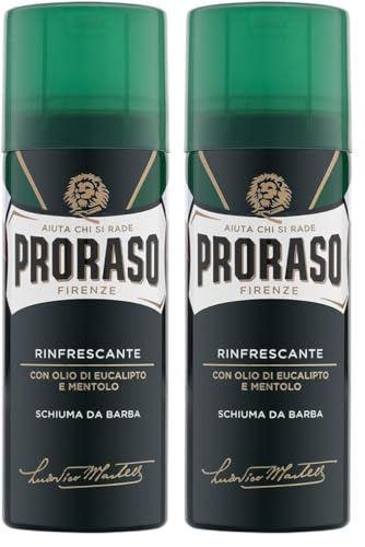 Image of Proraso Green Refresh Shaving Foam, 50 ml (Pack of 2)