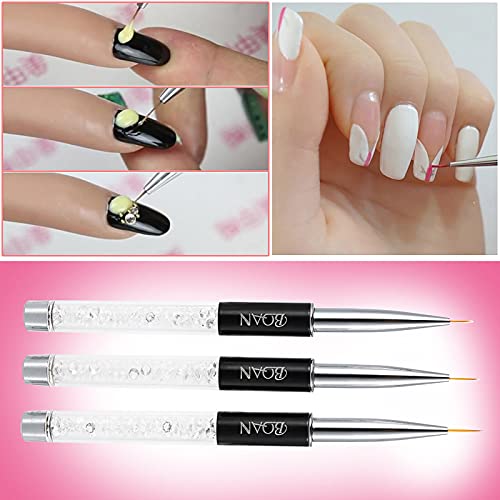 MEIZHAUNG Nail Art pintura escova 7mm cristal acrílico Nail Art Gel escova Nylon cabelo caneta Manic