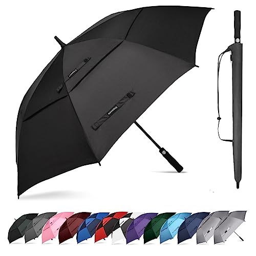 Trenovo Automatic Open Golf Umbrella, 47/54/62/68 Inch Extra Large Umbrella Oversize Double Vented Canopy, Uv Protection Waterproof Windproof Stick Umbrellas For Rain Men And Women #TOP10