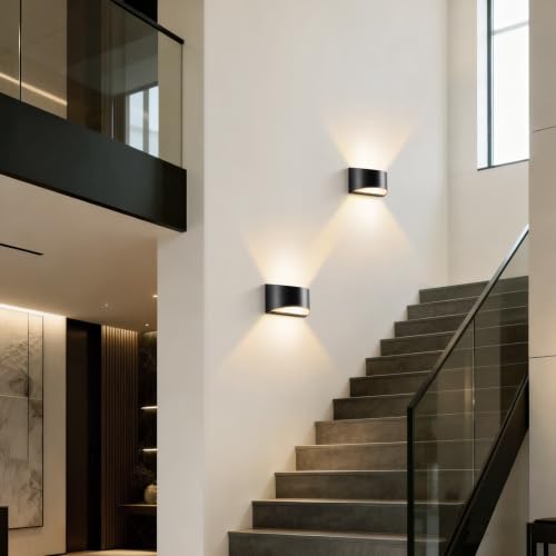 Image of Modern Wall Sconces Hardwired, with on /off Switch, Black Wall Light Fixture