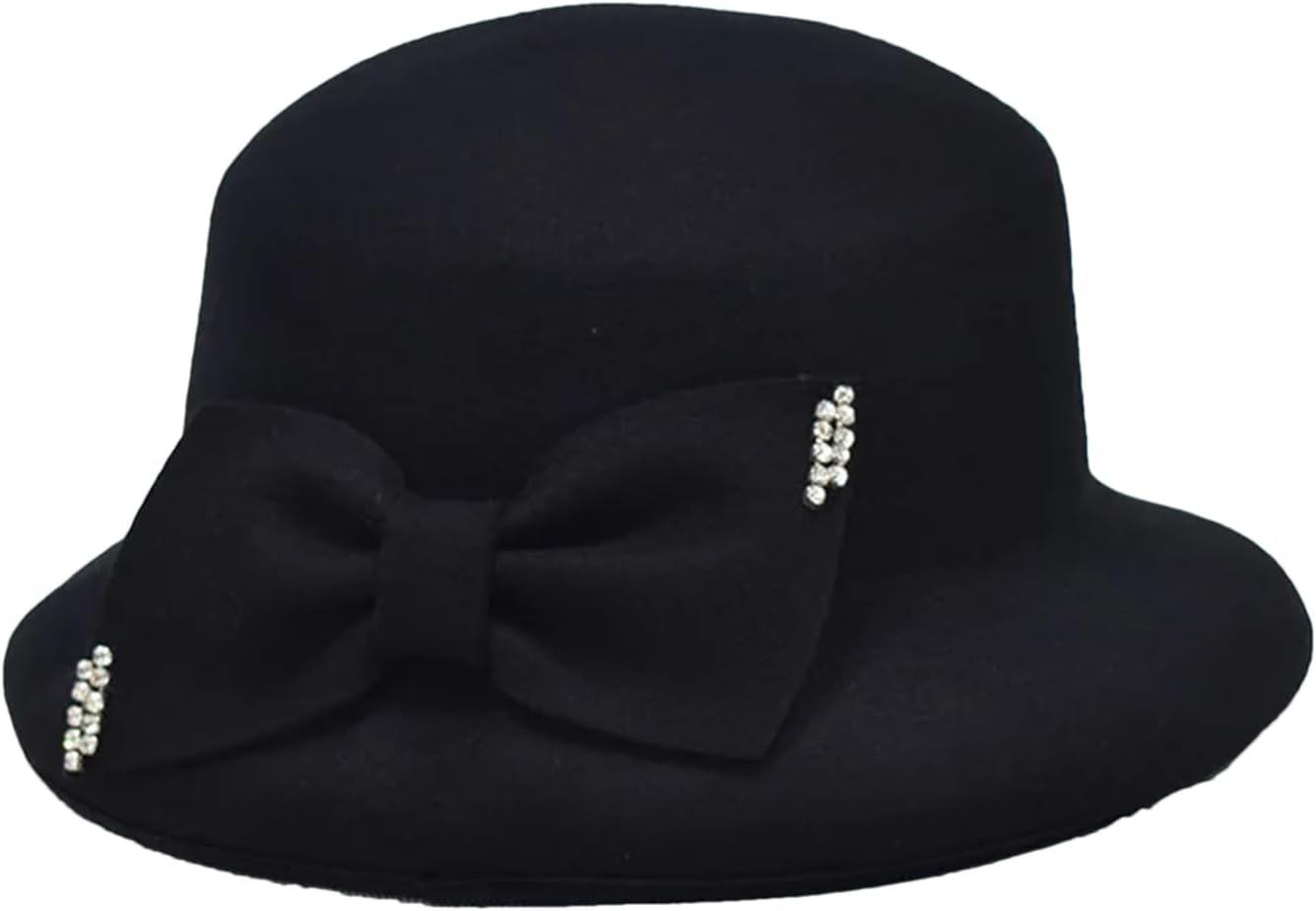 Wool Felt Fedora Hats For Women Winter Hats Ladies Cloche Church Hat Party Wedding Bowler Hat