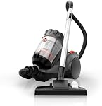 Aspirateur traîneau Hoover multi-surfaces sans sac, filaire, léger, aspiration cyclonique avec brosse pour sols durs et réservoir à saleté facile à vider, gris, SH40400CA