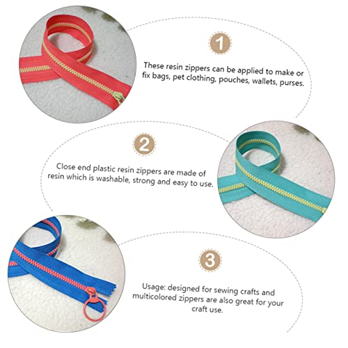 CRAFTHROU 20 Pçs Resina Cor Contraste Zíper Jaqueta Branca Mini Acessórios Acabamento Casaco Zíper D