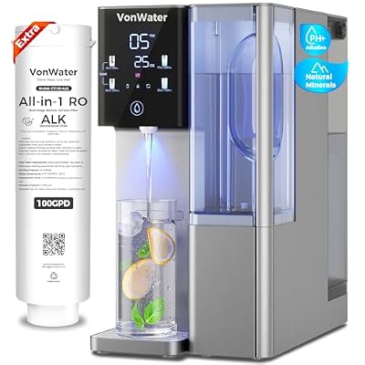 CT910G Alkaline Mineral Countertop Reverse Osmosis Water Filter - 2 Filters (1 RO + 1 Remineralization pH+ RO) for 4-Year Lifespan, 8-Stage Filtration, NSF 372,42,58, Reduce TDS PFAS, Bundle