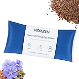 Eye Pillows for Relaxation, Yoga Eye Pillow for Meditation, Microwavable Weighted Eye Pillow for Yoga, Moist Heat & Cold Eye Compress No Scent (Blue)