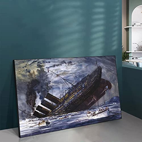 The Sinking Of The Titanic Oil Painting Poster Poster Frames Wall Decoration Posters & Prints Wallpaper Bedroom Decoration Wall Art Poster Printer 8X10Inch(20X26Cm) #TOP4